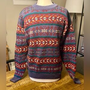 Vintage Northlander Ruggedwear 80s 90s Ski Dad Cosby Coogi Style Knit Sweater L